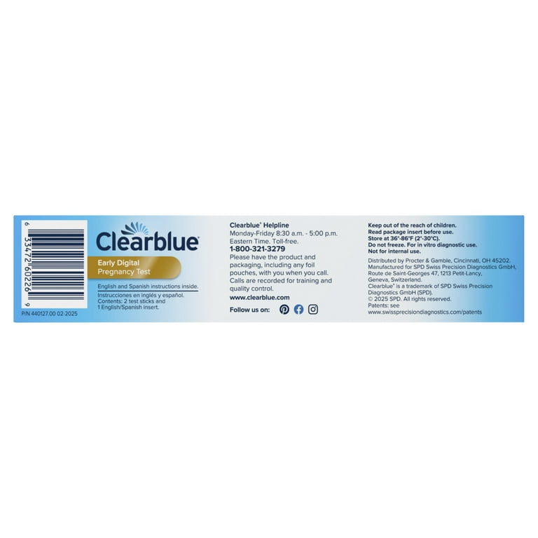 Clearblue Early Digital Pregnancy Test, 2 Tests