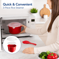 thumbnail image 5 of Microwave Rice Steamer Cooker  2.6L Red - Fast, Efficient, and Easy Rice Cooking Solution for Busy Families by Dependable Industries, 5 of 8