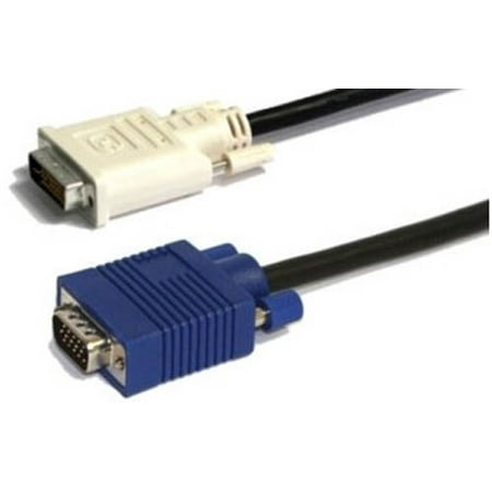 10' Dvi Replacement - 10 ft DVI to VGA DVI-A to SVGA 10' Foot PC Video Cord by BattleBorn Cable - NEW