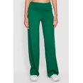 thumbnail image 3 of Women's Ruched Fold Over High Waisted Wide Leg Pull On Pants, 3 of 4