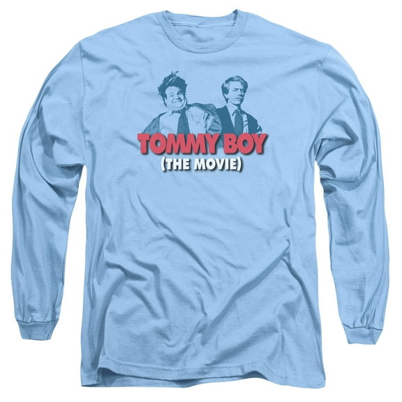 Tommy Boy Logo Long Sleeve Adult 18/1 T-Shirt Carolina Blue
