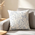 thumbnail image 4 of YingYouFu Light Blue Floral Throw Pillow Cover, Botanical Vintage Cushion Case for Sofa, Soft Embroidered Pillowcase for Home Couch Bedroom Patio Decor, 4 of 7