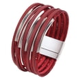 thumbnail image 1 of Pulsera para mujer, a la moda, con cierre magnético, duradera, tipo brazalete, fácil de usar. Rojo, 1 of 9