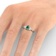 thumbnail image 4 of 2.60 Ct Latest Design Oval Shape Real Emerald Gemstone Diamond Ring for Wedding 14K White Gold Size 11.5, 4 of 7