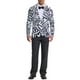 thumbnail image 2 of Blazer impreso de animales Inspire Chic para hombres, corte slim fit, chaquetas deportivas de un botón, S blanco oscuro, 2 of 5