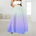 thumbnail image 3 of YUEJUIR Pleated Skirts for Women Women Floral Print Skirt High Waist Party Beach Pocket Long Maxi Skirt Long Skirt Linen Skirts for Women (Purple,L), 3 of 5