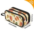 thumbnail image 4 of FORMRS Pencil Case with 3 Compartments Zipper Pouch, Elementary School Level and up, Beige Leaves, 4 of 8