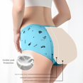 thumbnail image 2 of FINALGANG Girls Cartoon Prints High Waisted Briefs Kids Teen Breathable Stretchy Underwear For Casual Daily Wear Blue M, 2 of 8