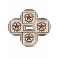 thumbnail image 7 of 13 Inch Round Placemats Set of 4, Western Texas Star Vintage Non Slip Heat Insulation PP Table Mats, Rustic Wreath Black Beige Plaid Washable Place Mats for Kitchen Dining Party Table Decor, 7 of 7