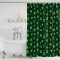 thumbnail image 2 of Shower Curtain Bathroom Set Irish St. Patrick's Day Shamrock Waterproof Fabric Shower Curtains with Grommets&Hooks, Lucky Four Leaf Clovers on Green Privacy Bath Curtain for Bathtub 36x72in, 2 of 9