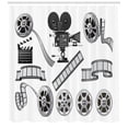 thumbnail image 3 of Ambesonne Movie Theater Shower Curtain, Greyscale Reel, 69"Wx84"L, Grey Black, 3 of 3