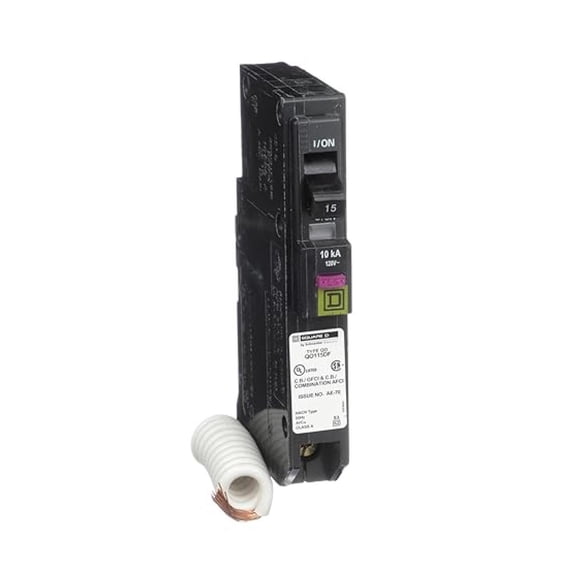 Square D by Square D - QO115DFC 15 Amp Single-Pole Dual Function (CAFCI and GFCI) Circuit Breaker