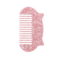 Unique Bargains 1 Pc Women Durable Cat Ear Hair Comb Cherry Blossom Pink Acetate Sheet