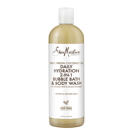 SheaMoisture Bubble Bath & Body Wash 100% Virgin Coconut Oil, 16 oz