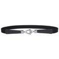 thumbnail image 1 of Syuer Cinturón Elástico Flaco Para Mujer De 0,8 Pulgadas De Ancho, Cinturón Elástico Con Cincha, Cinturón Fino (S-M (26"-32") Negro), 1 of 5