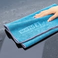 thumbnail image 3 of Chamois Leather + Coral Fleece Car Drying Towel Shammy Cleaning Cloth Absorbent, 3 of 6