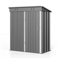 thumbnail image 3 of Asofer 5' x 3' Shed and Outdoor Storage Clearance, Outdoor Cabinets with Lockable Door, Grey, 3 of 10