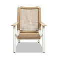 thumbnail image 5 of Miekor Furniture Atlas Adirondack Outdoor Lounge Chair Natural Beige All Weather Wicker 53935, 5 of 12