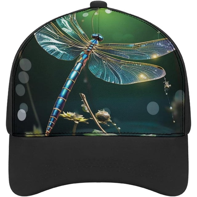 Dragonfly Green Baseball Cap Classic Golf Cap Soft Dad Hat Multicolor Adjustable Low Profile Hat Unisex