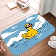 thumbnail image 5 of 1pc Yellow rubber duck Absorbent Non-Slip Bathroom Thickened Flannel Rug Decor,Soft,Quick Drying,Suitable For Indoor/outdoor Use,Bathrooms,Bedrooms,Kitchens,Terrace,Laundry Rooms,16"x24", 5 of 9