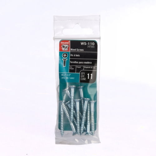Bulldog Hardware #8 x 1-1 2" Wood Screws, 11pk by Newell Rubbermaid