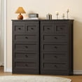 thumbnail image 4 of Akaber 43.3'' Tall Dresser for Bedroom, Wood 6 Drawer Dresser with Anti-Tip Kit, Storage Organizer, Black, 4 of 8