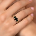 thumbnail image 4 of Gem Stone King 18K Yellow Gold Plated Silver Black Onyx Filigree Style 3 Stone Ring for Women (2.40 Cttw, Oval 8X6MM and 6X4MM) (Size 9), 4 of 6