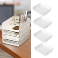 thumbnail image 1 of DYNWAVECA 4Pcs Desktop Paper Letter Tray Paper Organizer Organization and Storage Multipurpose Paper Sorter Rack Desk Tray for Office Horizontal White, 1 of 10
