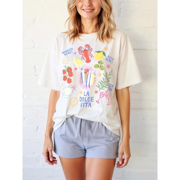 La Dolce Vita Shirt: Coquette Italian Graphic Tee, Summer Vacation Top, Unisex Cotton T-Shirt, Sizes S-3XL