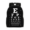 Eye Snellen Chart Backpack for Men Women Water Resistant School College