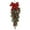 Red, variant on Christmas Teardrop Swag for Front Door - 21.6 Inch Artificial Pine Garland with Pinecones, Red Berries Christmas Balls,Festive Indoor Outdoor Decor for Door,Wall, Staircase Holiday Home Decorations