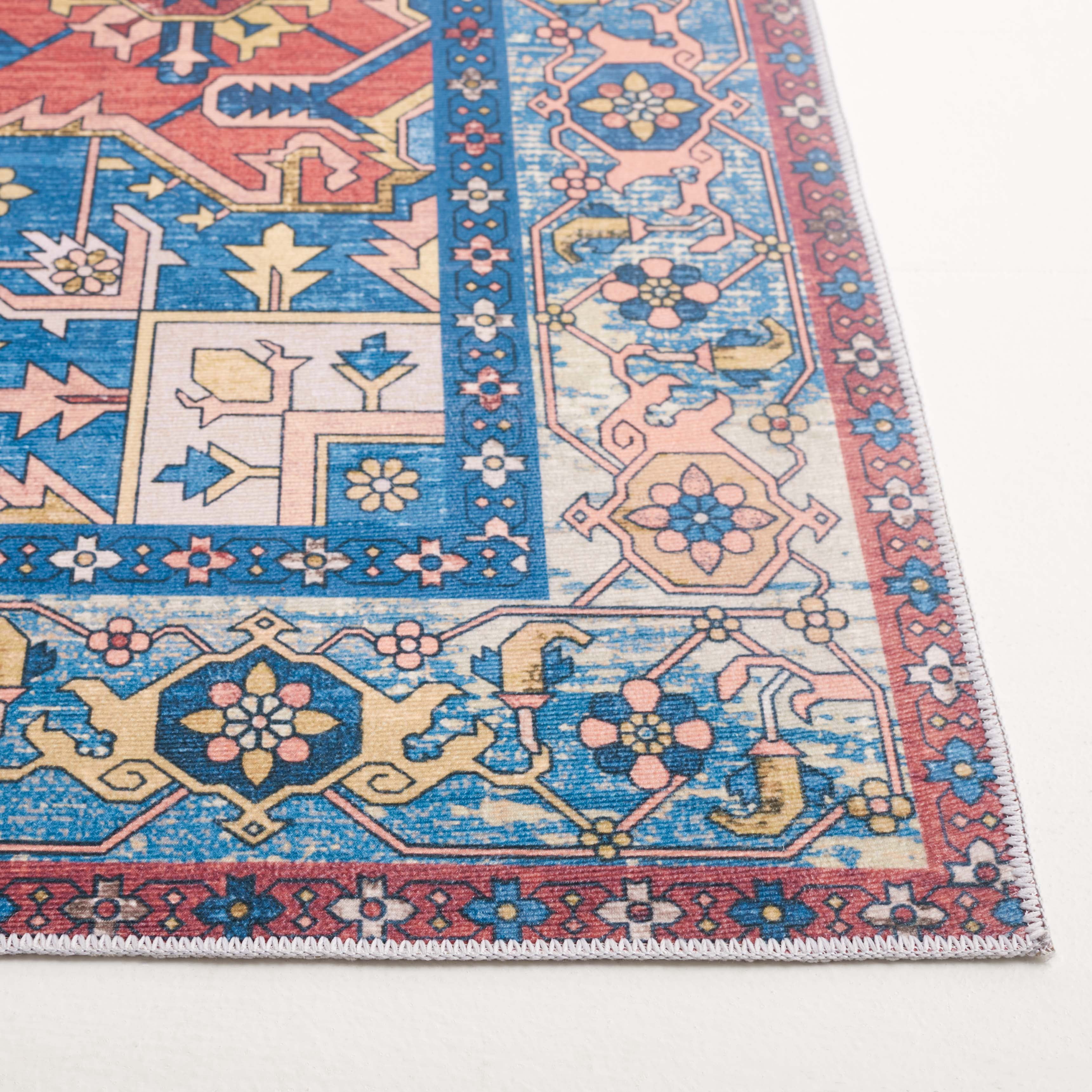 Safavieh Arizona Tyler Oriental Machine Washable Runner Rug, Rust/Beige, 2'6" x 8'