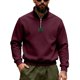 thumbnail image 1 of Ceisia Men Slim Fit Fashion Solid Color Long Sleeve Stand Collar Gift Zipper Casual Daily Party Wear Shirt Top, 1 of 8
