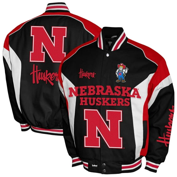 Men's Franchise Club Scarlet Nebraska Huskers Driven Full-Zip Twill Jacket