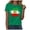 Green, variant on GEWSEY Women's Lion Sword Sun Iran Flag Crew Neck Short Sleeve Cotton T-Shirt (Light Gray, S)
