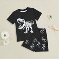 thumbnail image 2 of Gerichy Toddler Baby Boy Clothes Short Sleeve Dinosaur Printed T-shirt + Shorts 2pcs Boys Summer Outfit, 2 of 4