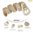 thumbnail image 6 of WHIPPY Women Men Rhinestone Studded Belt, Western Cowgirl Cowboy Leather Belt for Jeans Pants Dress, 6 of 7
