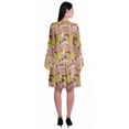 thumbnail image 4 of Moomaya Womens Long Sleeve Printed Knee Length Dress Flared Flowy Summer Dress, 4 of 6