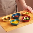 thumbnail image 7 of Queroig Dessert Dish Heart-shaped Stackable Drop Resistant Washable Sound Construction Pack Food Anti-deform Seasoning Plate for Dining Room, 7 of 7