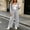 Gray, variant on Hoodie Set Women's Hooded Long Sleeve Regular Fit Elastic Waist Straight Leg Full Length