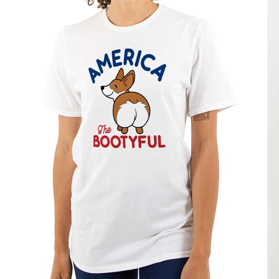 American Booty Funny Corgi Lover Cute Women's Graphic T Shirt Tees Brisco Brands S
