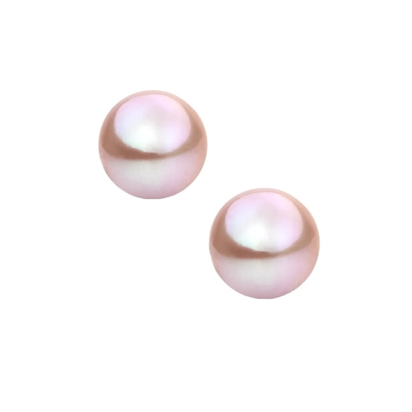 Aretes Perla Cultivada Púrpura Suave Natural Plata .925