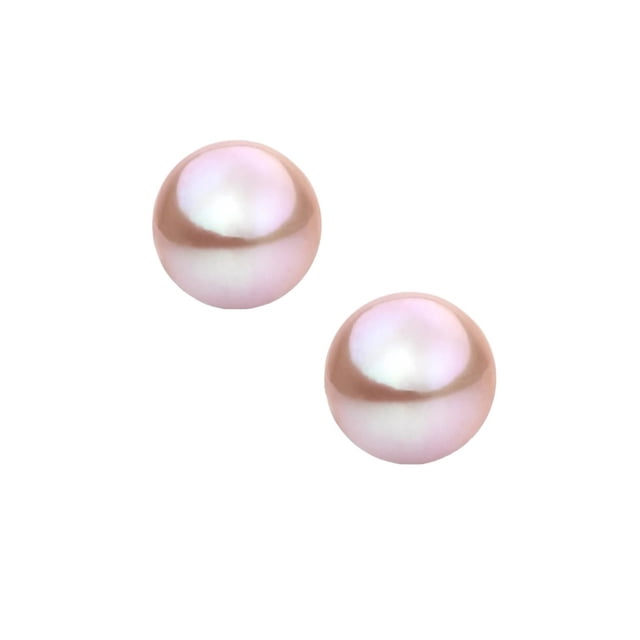 Aretes Perla Cultivada Púrpura Suave Natural Plata .925