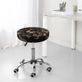 thumbnail image 5 of modern golden butterfly Round Bar Stool Seat Covers, Elastic Round Chair Cover Stool Seat Slipcover Bar Stool Cushions Round Pad for 12-14 inch, 5 of 5