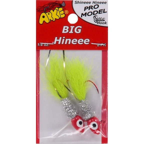 Arkie Lures Big Shineee Hineee Jig, Color Red/Chartreuse, Size 1/8 oz.