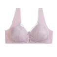 thumbnail image 1 of Sujetador fino de gran tamaño con hebilla frontal de encaje sexy sin costuras sin aro de acero chaleco hermosa espalda ajustable ropa interior de mujer, 1 of 5