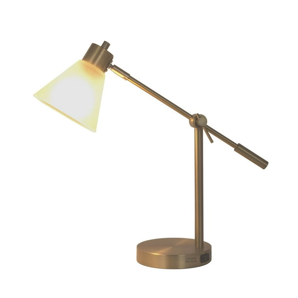 Threshold Articulated Task Lamp With, Industrial Task Floor Lamp Brass Threshold