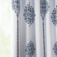 thumbnail image 6 of Half Price Drapes Printed Karachi Navy Room Darkening Curtains for Bedroom(1 Panel), 50W X 96L, 6 of 10