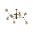 thumbnail image 2 of Gold Frame With Champagne Dented Glass Shade Light Fixture, 2 of 3