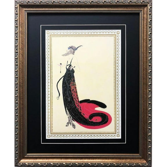 Erte "Black Magic" New CUSTOM FRAMED Print Generic